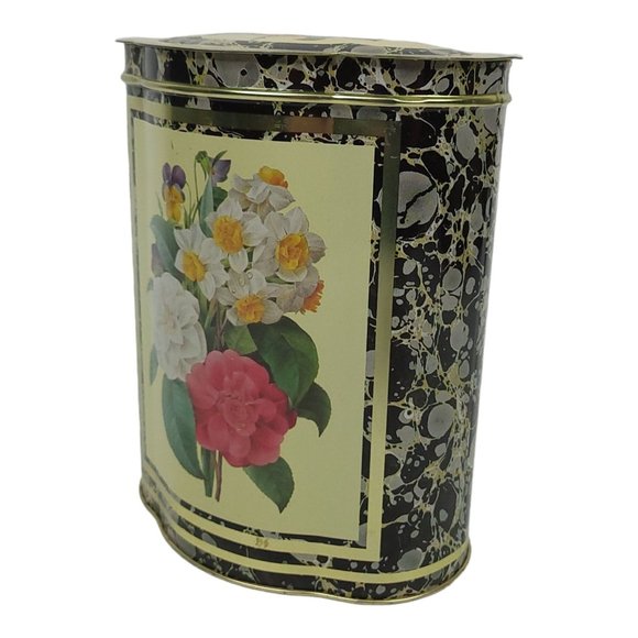 Vintage Raphael Tuck Sons Tin Container Floral Rose Storage Made In England - Picture 2 of 10